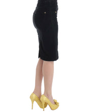 Black Corduroy Pencil Skirt Cavalli