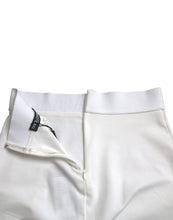 Dolce & Gabbana White Viscose High Waist Pencil Cut Mini Skirt