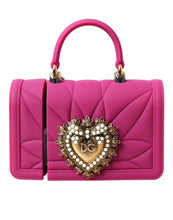 Dolce & Gabbana Pink Silicone Devotion Heart Bag Gold Chain Airpods Case