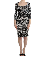 Black Printed Sheath Dress Cavalli