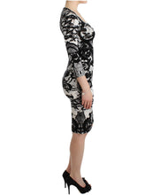 Black Printed Sheath Dress Cavalli