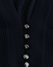 Blue cropped wool cardigan Cavalli