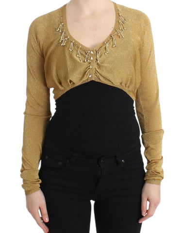 Gold embellished gold shrug Cavalli