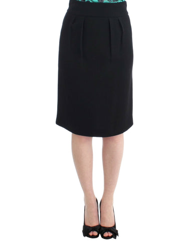 Black wool pencil skirt Cavalli