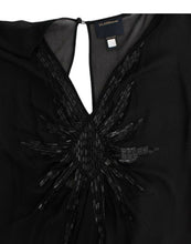 Black long sleeve silk dress Cavalli