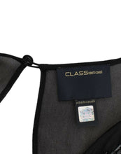 Black long sleeve silk dress Cavalli