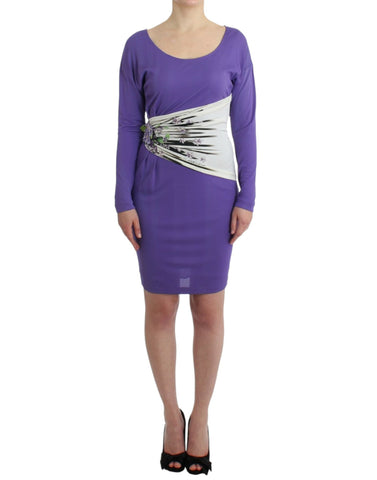 Purple longsleeved dress Cavalli