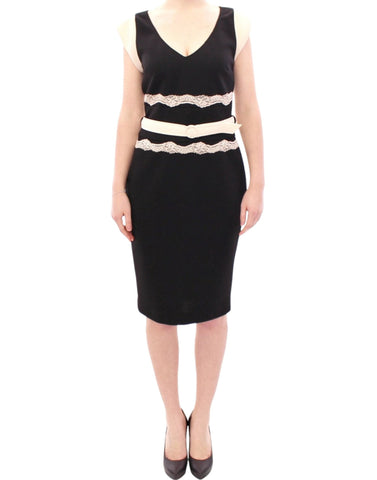 Black lace sheath dress Cavalli