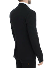 Black wool slim fit blazer Dolce & Gabbana