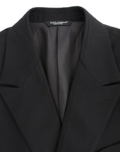 Black wool slim fit blazer Dolce & Gabbana
