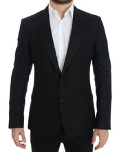 Black wool silk SICILIA blazer Dolce & Gabbana