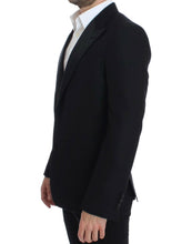 Black wool silk SICILIA blazer Dolce & Gabbana