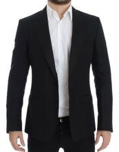 Black wool silk SICILIA blazer Dolce & Gabbana