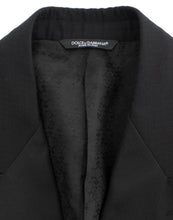 Black wool silk SICILIA blazer Dolce & Gabbana