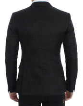Black silk slim fit blazer Dolce & Gabbana