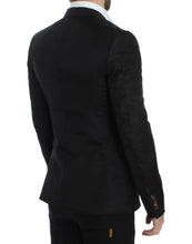 Black silk slim fit blazer Dolce & Gabbana