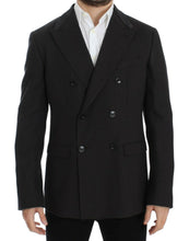 Brown wool slim fit blazer Dolce & Gabbana