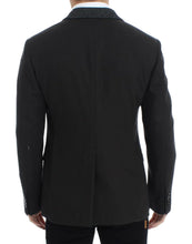 Brown wool slim fit blazer Dolce & Gabbana