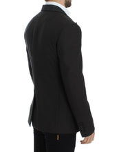 Brown wool slim fit blazer Dolce & Gabbana