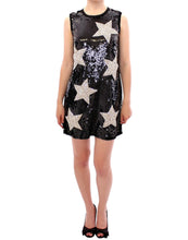 Masterpiece black crystal swarovski stars sheath dress Dolce & Gabbana