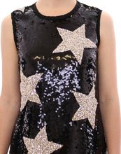 Masterpiece black crystal swarovski stars sheath dress Dolce & Gabbana