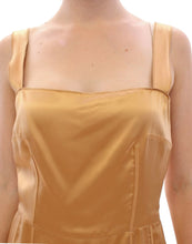 Bronze silk sheath dress Dolce & Gabbana