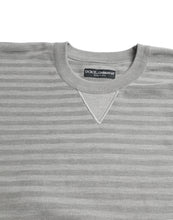 Dolce & Gabbana Gray Crewneck Pullover Silk Top Sweater