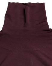 Dolce & Gabbana Maroon Viscose Turtleneck Pullover Sweater
