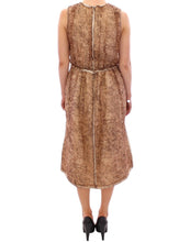 Brown sleeveless silk dress Dolce & Gabbana