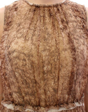 Brown sleeveless silk dress Dolce & Gabbana