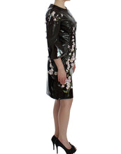 Black floral 3/4 Sleeve sheath dress Dolce & Gabbana