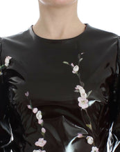 Black floral 3/4 Sleeve sheath dress Dolce & Gabbana