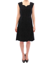 Black floral lace sicily runway dress Dolce & Gabbana