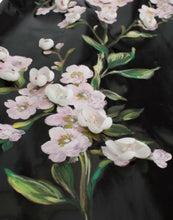 Black patent floral HANDPAINTED dress Dolce & Gabbana