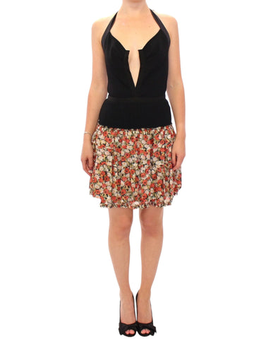Multicolor floral bubble halterneck dress Dolce & Gabbana