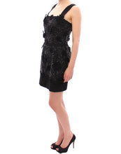 Black floral crystal embedded dress Dolce & Gabbana