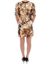 Masterpiece gold sequined crystal swarovski dress Dolce & Gabbana
