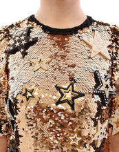 Masterpiece gold sequined crystal swarovski dress Dolce & Gabbana