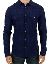 Blue checkered cotton shirt Costume National