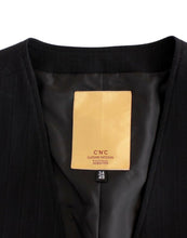 Black striped cotton casual vest Costume National