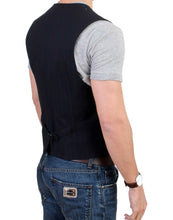 Black striped cotton casual vest Costume National