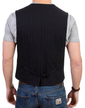 Black striped cotton casual vest Costume National