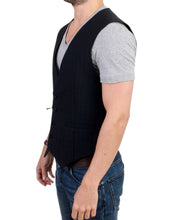 Black striped cotton casual vest Costume National