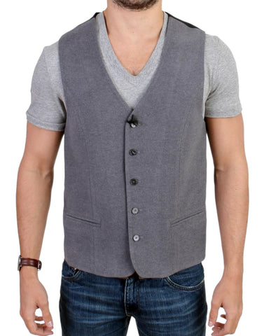 Gray cotton blend casual vest Costume National
