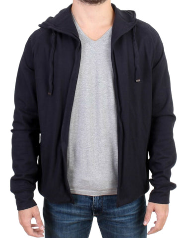 Blue hooded cotton sweater Costume National