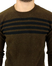 Brown striped crewneck sweater Costume National
