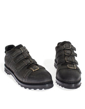 Gray Leather Ankle Strap Shoes Boots Dolce & Gabbana