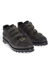 Gray Leather Ankle Strap Shoes Boots Dolce & Gabbana