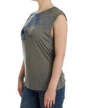Gray print sleeveless t-shirt Costume National