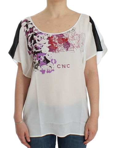 White motive print blouse Costume National